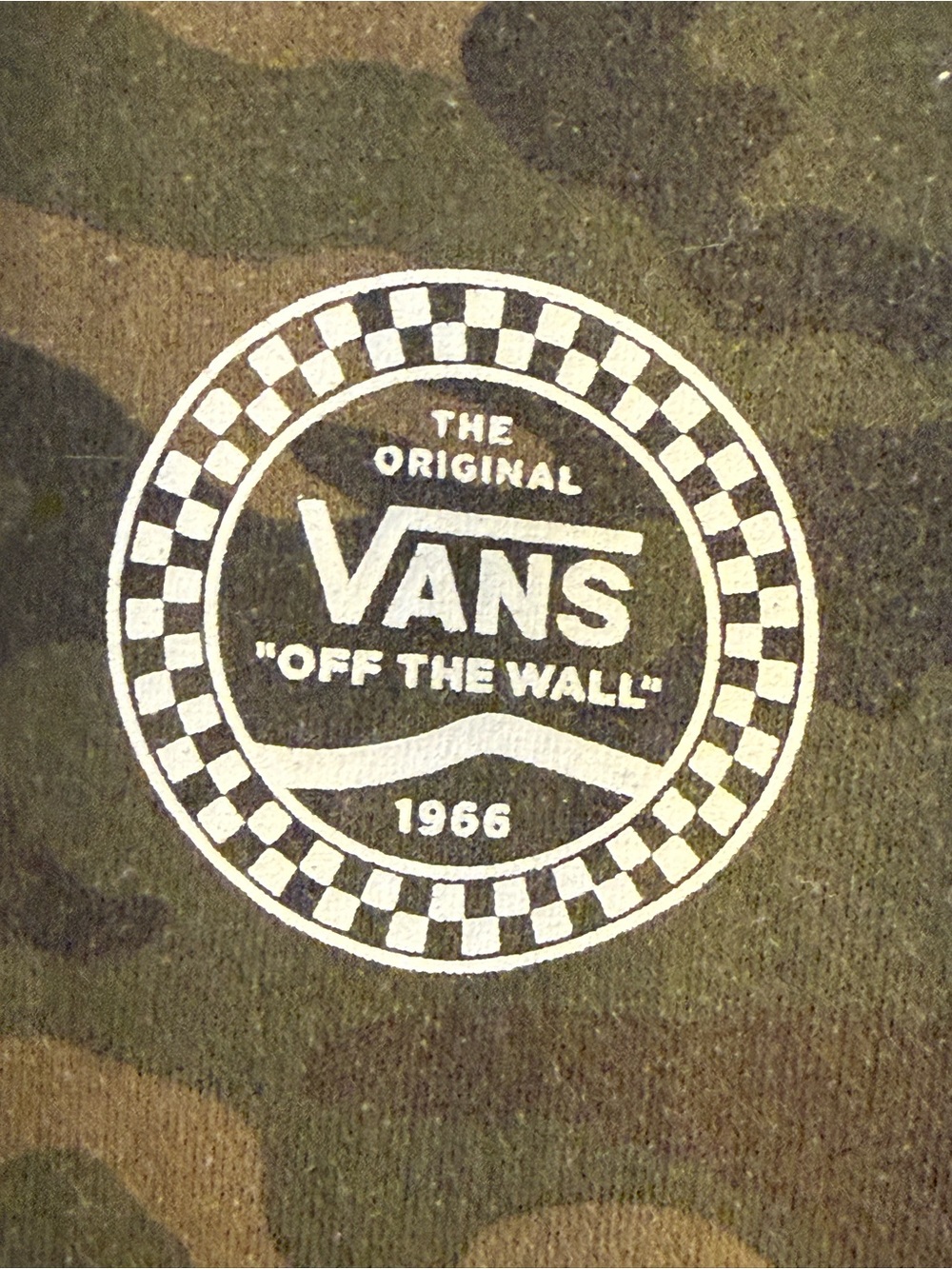 Vans Men's Camo Crewneck Hoodie - Olive Green - Picture 3 of 8